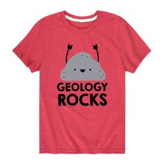 Футболка Geology Rocks для мальчиков 8–20 лет Licensed Character, красный