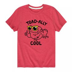 Футболка с крутым рисунком Toad-Ally для мальчиков 8–20 лет Licensed Character, красный