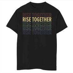 Футболка Rise Together для мальчиков 8–20 лет с надписью Licensed Character, черный