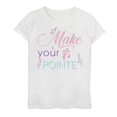 Для девочек 7–16 лет сделайте футболку с рисунком «Пуанты-балетки» Licensed Character