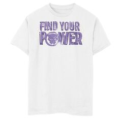 Фиолетовая футболка с надписью Marvel Black Panther Find Your Power для мальчиков 8–20 лет Marvel