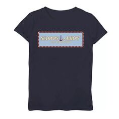 Футболка Netflix Stranger Things Scoops Ahoy для девочек 7–16 лет с логотипом кафе-мороженого и графическим рисунком Licensed Character