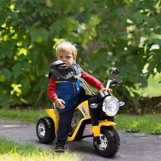 [T] Детский мотоцикл Aosom 6V, велосипед для бездорожья, электрический аккумулятор, игрушка для езды по бездорожью, уличный велосипед, перезаряжаемый, с звуковыми фарами, реалистичные звуки, скорость 1,24 мили в час для девочек и мальчиков, 18, 36 мес