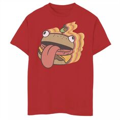 Футболка с рисунком Fortnite Durr Burger Trippy для мальчиков 8–20 лет Licensed Character, красный