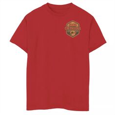 Футболка с логотипом на левой стороне груди для мальчиков 8–20 лет Jurassic World: Camp Melaceous Jurassic World, красный