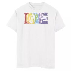 Футболка с надписью Sketchy Love Rainbow для мальчиков 8–20 лет Licensed Character