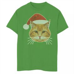 Футболка с рождественским рисунком Fifth Sun Santa Claws Cat для мальчиков 8–20 лет Licensed Character