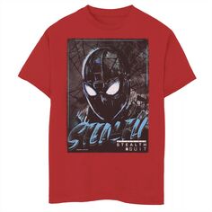 Костюм-невидимка с изображением Человека-паука Marvel вдали от дома для мальчиков 8–20 лет, портретный плакат, графическая футболка Marvel, красный