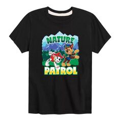 Футболка с рисунком Nature Patrol для мальчиков 8–20 лет Paw Patrol PAW Patrol, черный