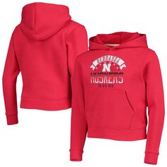 Пуловер с капюшоном Youth League Collegiate Wear Scarlet Nebraska Huskers Essential Unbranded