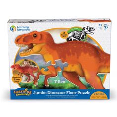 Ресурсы для обучения: Напольная головоломка с динозавром Jumbo T-Rex Learning Resources