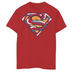 Футболка с логотипом Супермена для мальчиков 8–20 лет Licensed Character, красный