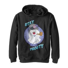 Флисовая толстовка с рисунком Frosty The Snowman для мальчиков 8–20 лет Stay Frosty Licensed Character, черный