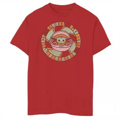 Летняя футболка с графическим принтом и принтом для мальчиков 8–20 лет «Звездные войны: Мандалорец, ребенок, известный как Малыш Йода» Licensed Character