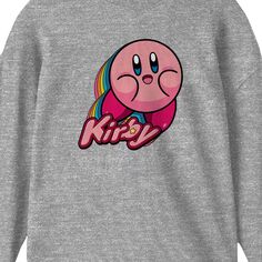 Футболка Kirby с длинными рукавами и ярким персонажем для мальчиков 8–20 лет Licensed Character