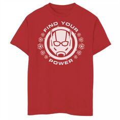 Красная футболка с графическим рисунком и логотипом Marvel для мальчиков 8–20 лет Marvel Ant-Man Find Your Power Marvel