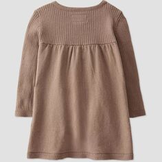 Вязаное платье-свитер Little Planet by Carter&apos;s для маленьких девочек с длинными рукавами и горловиной на пуговицах Little Planet by Carter&apos;s