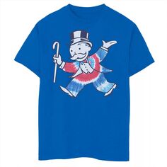 Костюм-футболка «Монополия» для мальчиков 8–20 лет, богатый дядя Пеннибэгс на 85 лет Tie Dye Licensed Character