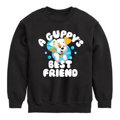 Флисовый свитшот с рисунком Bubble Guppies Best Friend для мальчиков 8–20 лет Licensed Character, черный