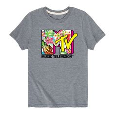 Футболка с гавайским коллажем и рисунком MTV для мальчиков 8–20 лет Licensed Character