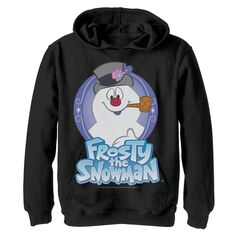 Флисовая толстовка с рисунком и логотипом Frosty The Snowman для мальчиков 8–20 лет Licensed Character, черный