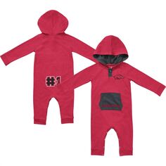 Комбинезон с капюшоном реглан и карманами Генри для новорожденных и младенцев Colosseum Cardinal Arkansas Razorbacks Colosseum