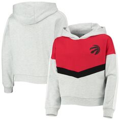 Серый пуловер с капюшоном для девочек и молодежи Toronto Raptors All Yours Outerstuff