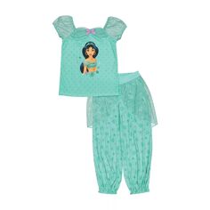 Пижамный комплект с верхом и низом Disney&apos;s Jasmine для девочек 4–8 лет Licensed Character