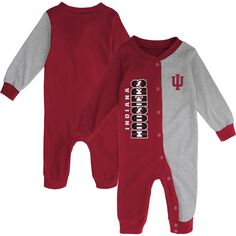 Двухцветные пижамы для младенцев малинового/серого цвета Indiana Halftime Outerstuff