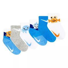 Комплект из 6 низких носков Nike Baby Shark для малышей и малышей (6 лет) Nike