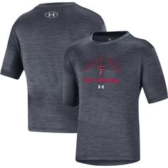 Футболка Youth Under Armour Heather Black Texas Tech Red Raiders Vent Tech Mesh Under Armour