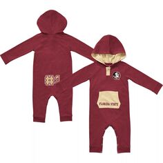 Комбинезон с капюшоном реглан и карманами Генри для новорожденных и младенцев Colosseum Garnet Florida State Seminoles Colosseum