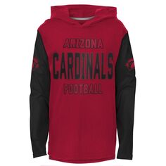 Футболка с капюшоном и длинными рукавами Youth Cardinal Arizona Cardinals Heritage Outerstuff