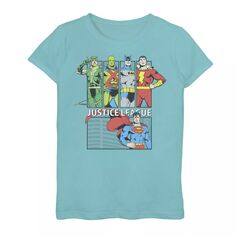 Футболка с графическим рисунком и панелями «Лига справедливости DC Comics» для девочек 7–16 лет DC Comics