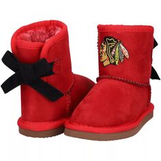 Ботинки с лентой для девочек Toddler Cuce Red Chicago Blackhawks Low Team Unbranded