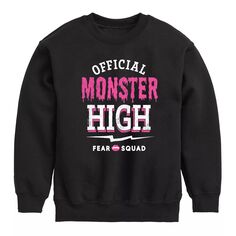 Флисовая толстовка Monster High Fang Club для мальчиков 8–20 лет Licensed Character, черный