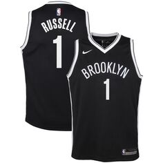 Молодежная черная майка Nike D&apos;Angelo Russell Brooklyn Nets Swingman — Icon Edition Nike