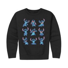 Флисовый пуловер с рисунком «Лило и Стич» Disney&apos;s для мальчиков 8–20 поз Disney, черный