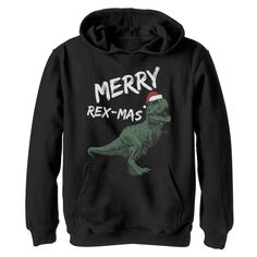 Флисовая толстовка с рождественским рисунком динозавра Merry Rex-Mas для мальчиков 8–20 лет Licensed Character