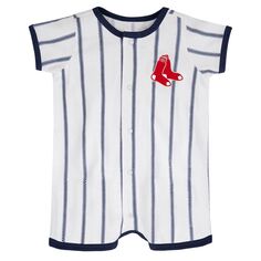 Белый/темно-синий джемпер для новорожденных Boston Red Sox Power Hitter с короткими рукавами Outerstuff