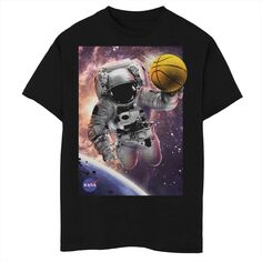 Баскетбольная футболка с изображением космонавта НАСА для мальчиков 8–20 лет Licensed Character