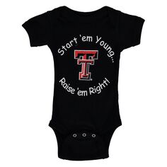 Боди Infant Black Texas Tech Red Raiders Start Em Young Unbranded