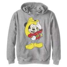 Пуловер с капюшоном и рисунком Микки Мауса Disney для мальчиков 8–20 лет, наряд пожарного Disney