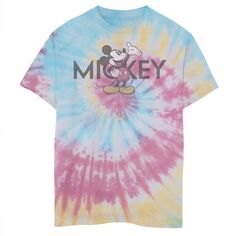 Классическая футболка с рисунком Микки и надписью «Дисней Микки и друзья» для мальчиков 8–20 лет Disney