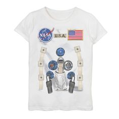 Костюм астронавта НАСА США для девочек 7–16 лет, футболка с рисунком Licensed Character