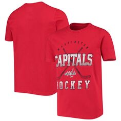 Молодежная красная цифровая футболка Washington Capitals Outerstuff