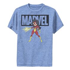 Футболка с рисунком и логотипом «Марвел-Женщина-Паук» для мальчиков 8–20 лет в стиле чиби Marvel