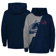 Непревзойденный пуловер с капюшоном Colorado Avalanche серого/темно-синего цвета для дошкольников Outerstuff