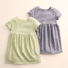 Комплект из двух базовых органических платьев Little Co. от Lauren Conrad для малышей и малышей для девочек Little Co. by Lauren Conrad