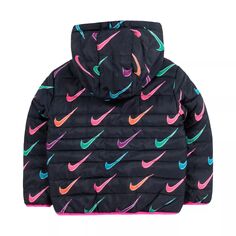 Пуховик средней плотности Nike для маленьких девочек с молнией во всю длину Nike